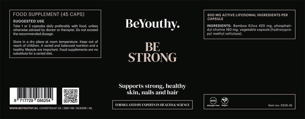 Be strong; kracht voor huid en haar - Premium, natuurlijke supplementen van BeYouthy -  Shop nu op BeYouthy