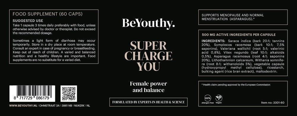 Female Power Pack; voor menopauze klachten en huidverjonging - Premium, natuurlijke supplementen van BeYouthy -  Shop nu op BeYouthy